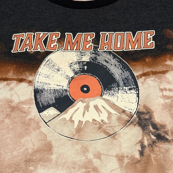 LuLaRoe Black and Brown Tie-Dye Short Sleeve Tee - Picture 4 of 9